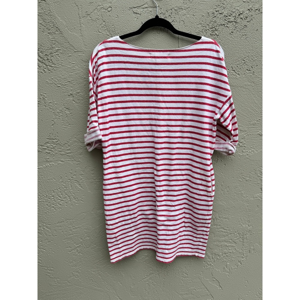 Le Tiroir de DRESSTERIOR Red White Striped T-Shirt Dress MEDIUM Nautical - Picture 6 of 7
